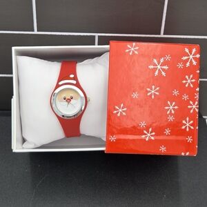 NWT MIXIT Santa Christmas Watch In BOX Rubber Band